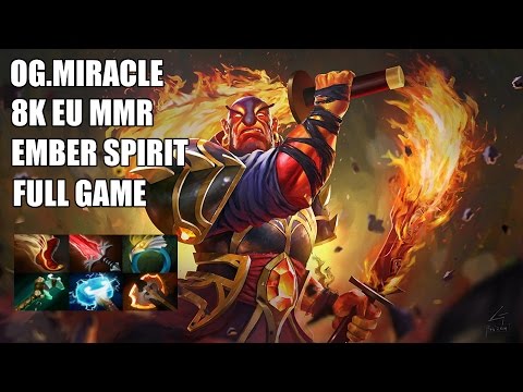 Pro Dota 2 | OG.Miracle- EU 8000 MMR Ember Spirit Full Gameplay