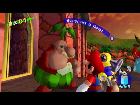 Super Mario Sunshine 100% Walkthrough (3D All-Stars) - Sirena Beach Blue Coins - No Damage -Pt 23