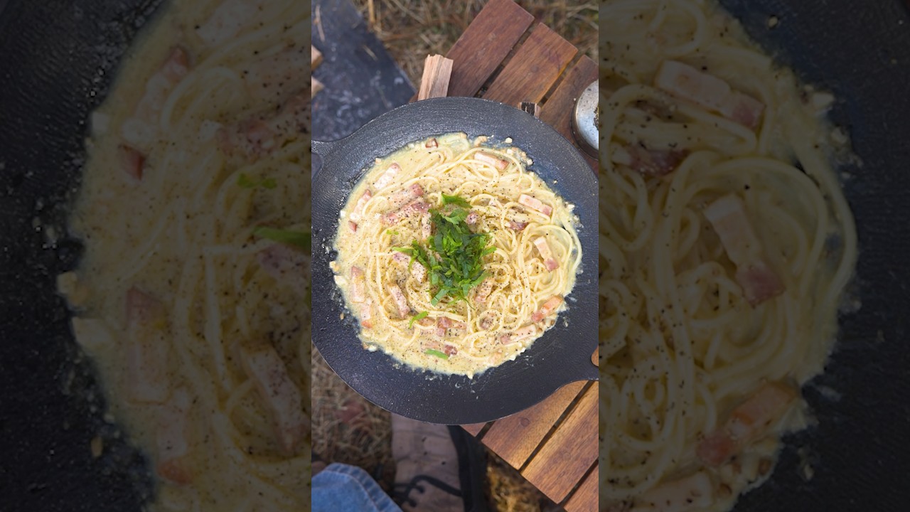 ワンパン！ごまボナーラ（レシピは説明欄に記載）