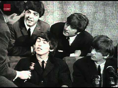 The Beatles in a press conference after their Return from the USA
