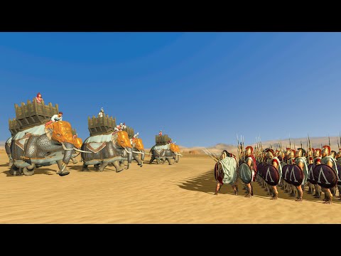 WAR ELEPHANTS CHARGING EVERY SPARTAN UNIT - Total War ROME 2