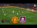 Manchester United vs Burnley | English Premier League 2023/24 | Epl Live | Pes 21 Gameplay