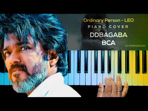 LEO - Ordinary Person Song Piano Cover with NOTES | AJ Shangarjan | AJS