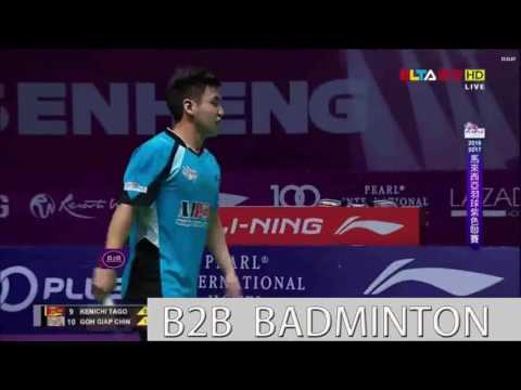 Badminton 2017 Purple League Kenichi Tago vs Goh Giap Chin   Quarter Final