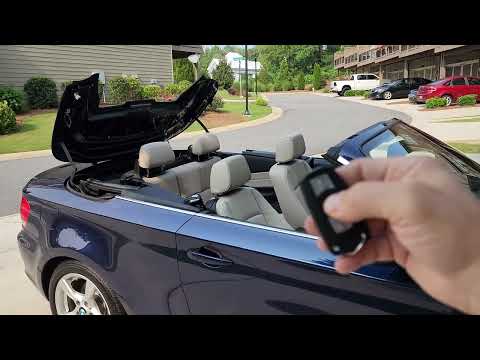 How to lower raise top with keyfob keyless remote BMW 128i Convertible Cabriolet 2012 2013 2014 2015