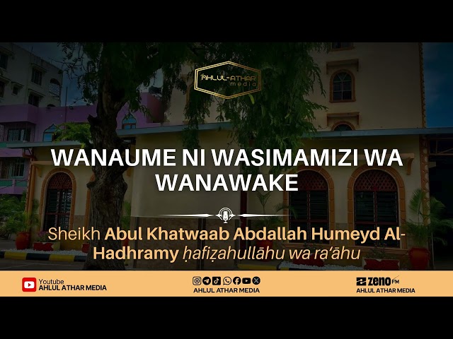 WANAUME NI WASIMAMIZI WA WANAWAKE