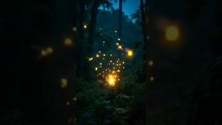 &quot;Fireflies Glowing in the Dark Forest – A Magical Night Scene!&quot;