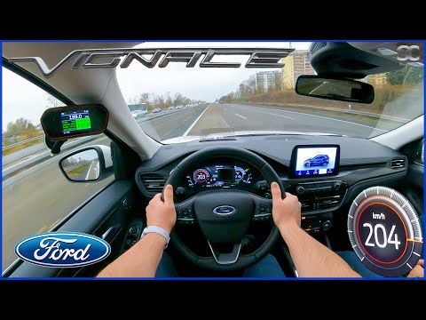 2020 Ford Kuga PHEV 225 HP - Autobahn Top Speed Drive POV