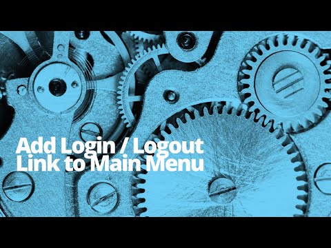 Add Login / Logout Link to Main Menu
