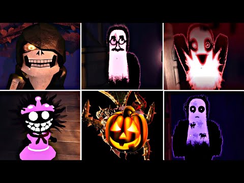Roblox DOORS : TRICK OR TREAT New HALLOWEEN Update ALL ENTITIES Jumpscares | The Outdoors