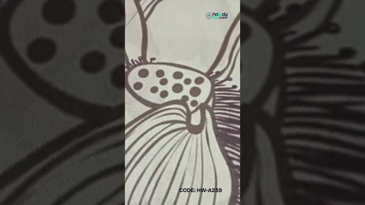 Floral Design Wallpaper | Vintage Wallpaper | Watercolor Wallpaper | Brown Color | Trendy Wallpaper