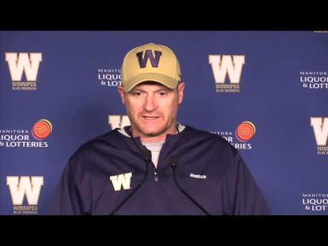 Coach Mike O'Shea on coaching Bombers for first time at home opener