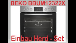 Beko BBUM12322X Einbau Herd-Set A- Uhrzeit einstellen. Erstinstallation- Programme