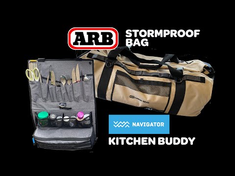 Off Road Camper Trailer Build // Storage Solutions // ARB Stormproof Bag and Navigator Kitchen Buddy