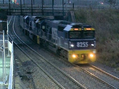 82 Class & G Class at Thornton - Pacific National Coal Train in the Rain - railroads and trains