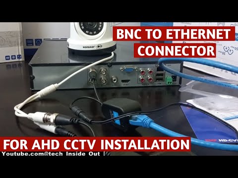 BNC to ethernet connector I PV balun +terminated  Ethernet cable for AHD CCTV Installation
