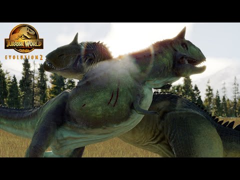 Allosaurus vs Carnotaurus - Jurassic World Evolution 2.