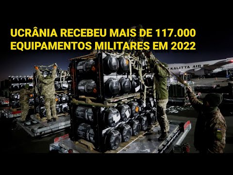 Ucrânia recebeu mais de 117.000 equipamentos militares de países ocidentais em 2022