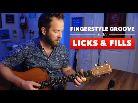 Adding Melodic Licks & Fills to a Fingerstyle Groove (Key of G)