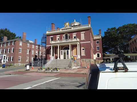 Relaxing Salem MA Walk Derby St with historical Commentary. House of the Seven Gables, etc.