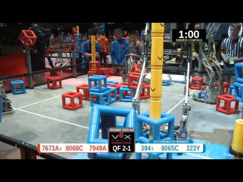 2015 VRC-MS Spir QF2-1 -  (7673A 394) 38-Spirit Div-VRC Middle School-VEX Worlds 2015
