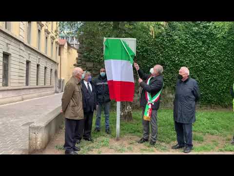 TARGA PER PROFESSOR MAGGI GIARDINI DI VIALE VARESE COMO