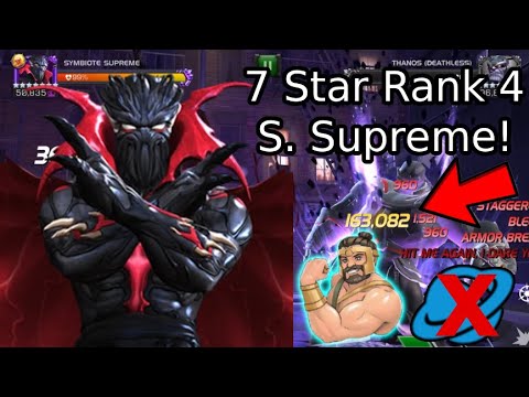 7 Star Rank 4 Symbiote Supreme Destroys The Annoying Cosmic Defenders! | Marvel Contest Of Champions