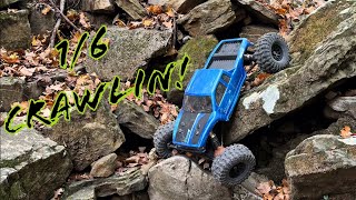 1/6 Crawling! Vertex & SCX6s hit the Hills! 