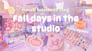 Fall shop prep ✨🧡 Small business studio vlog: making stickers, keychains, and drawing new designs