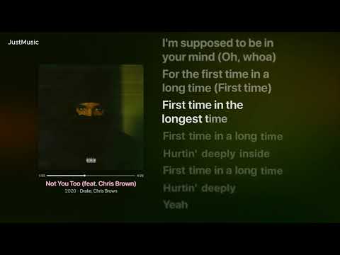 Not You Too  - Drake (Feat. Chris Brown) Lyrics Video