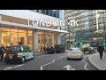 London 4K - Canary Wharf - Driving Downtown - England