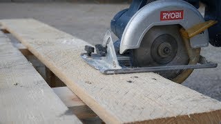 How to use a circular saw to break down pallets