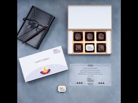 Unique corporate gifts for Diwali - Logo Chocolates by ChocoCraft