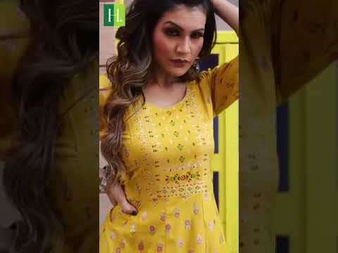 Hirwa Samantha Vol 4 Heavy Rayon Wholesale Anarkali Kurti Catalog – product video thumbnail