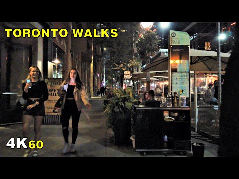 Nightlife Walk in Downtown Toronto (Narrated) on Sept 4, 2020 [4K]