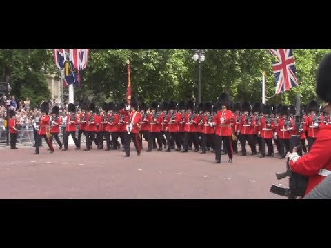 Trooping the Colour 2017; Guards parading and Flypast