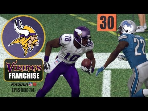 Madden 16 (Xbox One) Minnesota Vikings Owner Mode Franchise - EP34 (Year 2, Week 16 vs Lions)