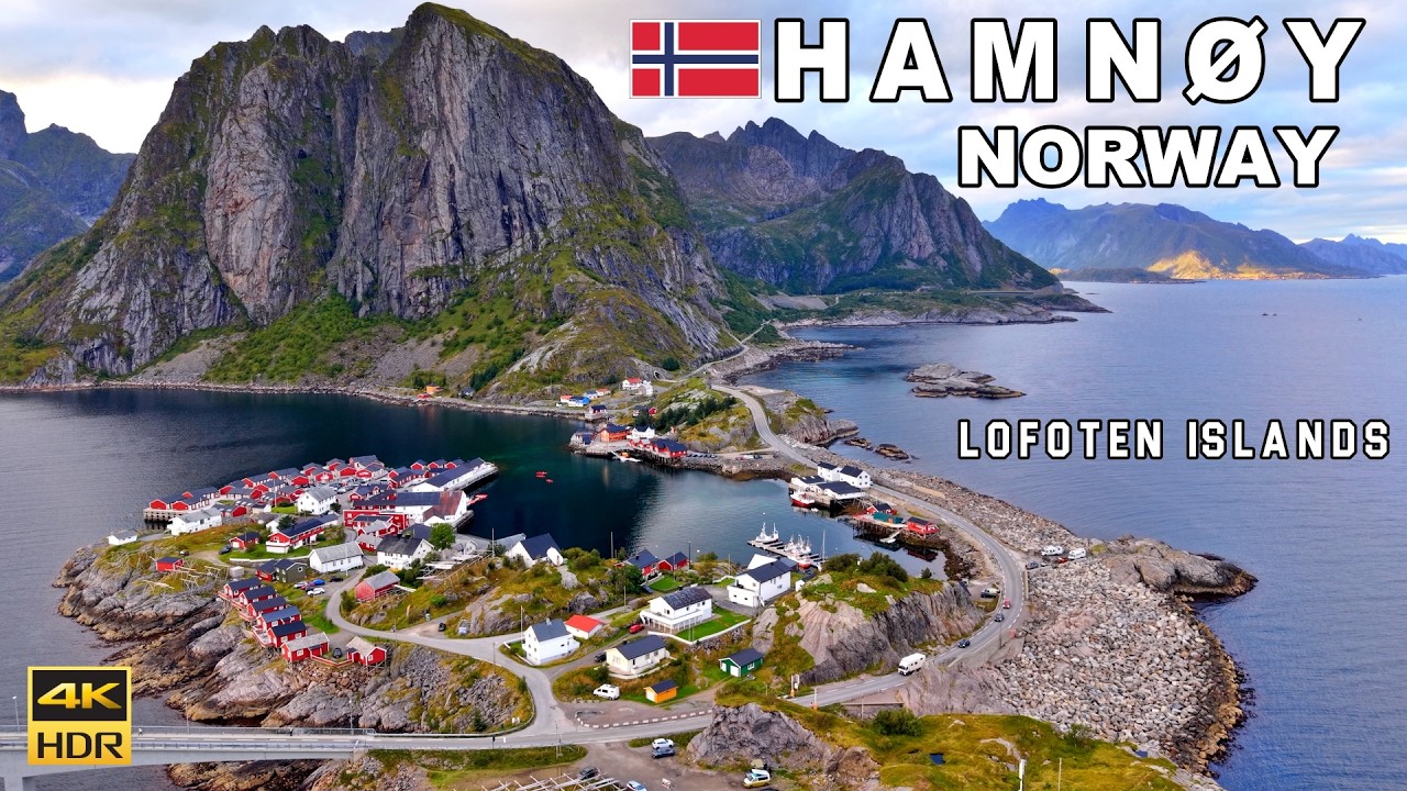 Hamnøy Lofoten Norway 🇳🇴 Epic Drone Views & Summer Walking Tour 4K 60 fps #norway