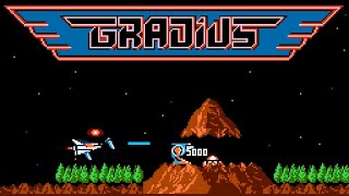Gradius (NES) video game port | full game (1 loop) session for 1 Player 🎮