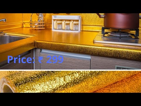 Gold Oil Proof Aluminum Foil Stickers  (60x200)
