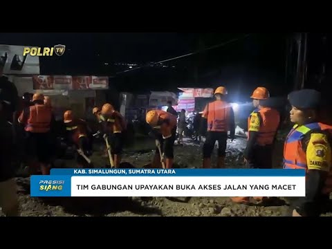 KEMACETAN DI JALUR LINTAS SUMATRA MEDAN KE PERAPAT AKIBAT BANJIR BANDANG DAN TANAH LONGSOR
