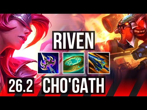 RIVEN vs CHO'GATH (TOP) | 45K damage | EUW Grandmaster | 26.2