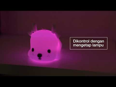 Gambar Ataru Lampu Tidur Rechargeable Deer - Putih