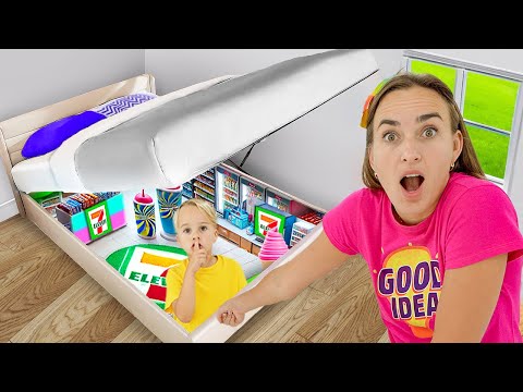 Chris baut einen geheimen 7-11-Raum – Lustige Geschichten für Kinder