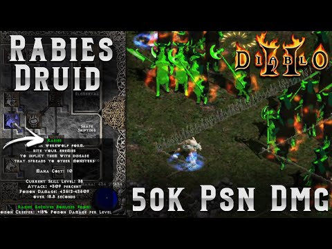 50 000 Psn Dmg Rabies Druid Build - Can I make this build work in cows? Diablo 2