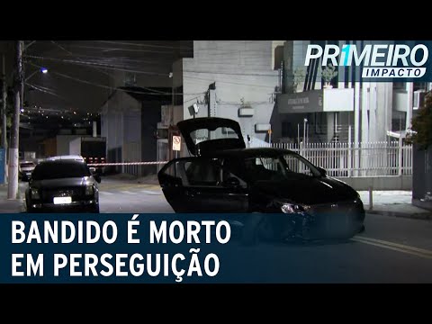 Criminoso é morto durante perseguição policial em Taboão da Serra (SP) | Primeiro Impacto (09/03/22)