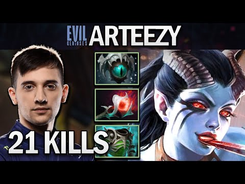 EG.ARTEEZY QUEEN OF PAIN WITH 21 KILLS - DOTA 2 7.26 GAMEPLAY
