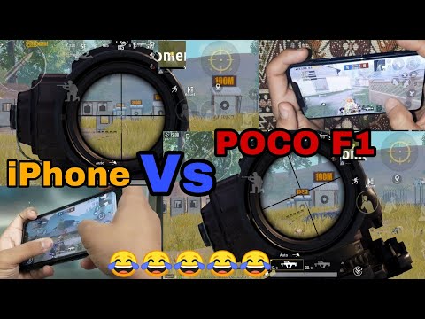 iPhone 11 pro max vs poco F1 Gyroscope Companion  PUBG Test 😂😂