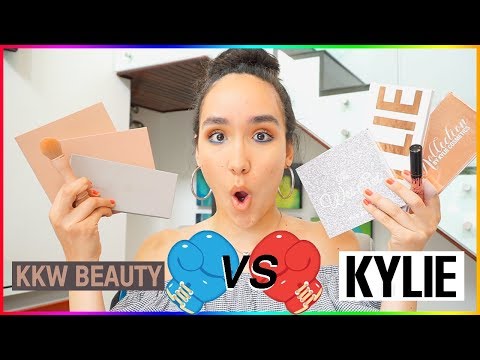 Half Face KKW Beauty VS Half Face Kylie Cosmetics WEAR TEST!