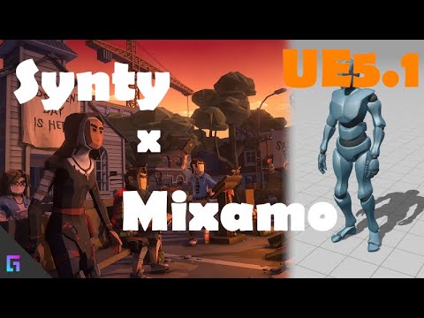 [UE5.1] Animate SYNTY characters with MIXAMO animations! (New retargeting system)